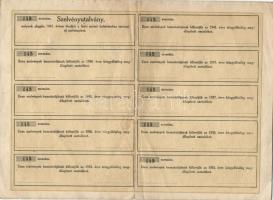 Tinnye 1934. "Tinnyei Tejszövetkezet Rendes Üzletrésze befizetett 12P-ről szelvényekkel