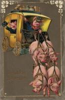 New Year pig carriage litho (EB) s: EAS