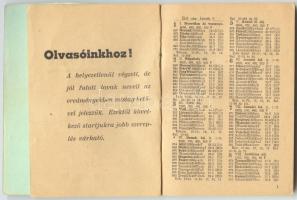 A versenyfutár. 1943. évi ügető eredménye, betűsoros névmutatóval