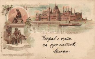 1899 Budapest V. Parlament, litho (Rb)