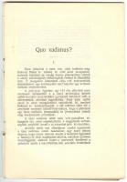 Dr. Bihari Mór tv.: Quo vadimus? Bp., 1910, Comenius, 36p