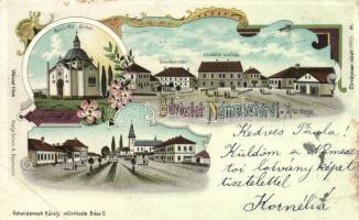 1899 Námesztó Murin crypt, savings bank, hotel, litho (EB)