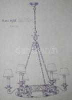 cca 1950 Lámpa- és csillártervek, xerox-másolat, 60p / 
Lamp and chandelier desinges