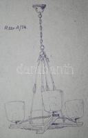 cca 1950 Lámpa- és csillártervek, xerox-másolat, 60p / 
Lamp and chandelier desinges
