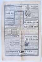 1894 Pesti Napló "Kossuth Lajos halála" vezércikkel, hiányos szakadt viseltes állapotban