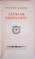 Ignácz Rózsa: Levelek Erdélyből. (Ignácz Rózsa Munkái) Bp., é.n., Dante. Kiadói festett félvászon kö...