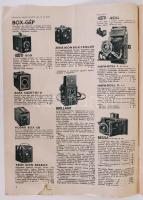1937 Hafa fotógépek, optika termékek árjegyzéke
