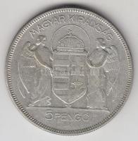 1930. 5P Ag "Horthy-jobbra" T:3