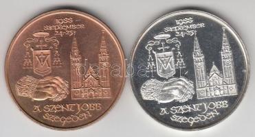 Fritz Mihály (1947-) / Szabó Géza (1939-) 1988. "MÉE Szeged / A Szent Jobb Szegeden" Ag(0....