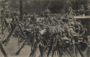 German soldiers rest after the battle (Series: The German Army)