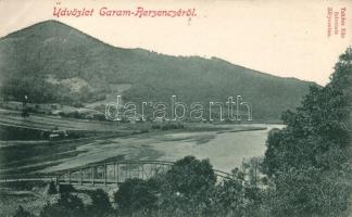 Garamberzence riverside with a bridge