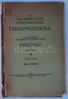 1931-1932 Az Egri Érseki Líceum múzeumának és lapidáviumának tárgymutatója