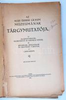 1931-1932 Az Egri Érseki Líceum múzeumának és lapidáviumának tárgymutatója