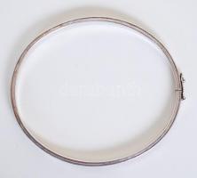 Kézzel vésett ezüst (Ag) karperec / 
Hand carved silver bangle, 5gr