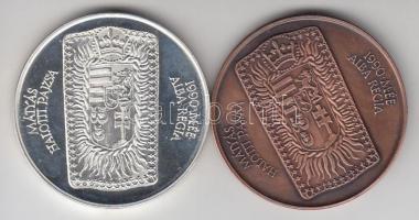 Fritz Mihály (1947-) / Szabó Géza (1939-) 1990. "MÉE Székesfehérvár - Mátyás király" Ag(0....