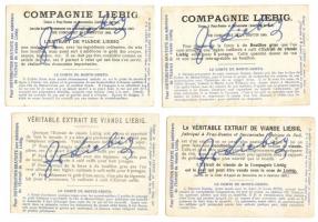 Monte Christo 4 darabos Liebig lithi kártya sorozat / Architecture: 4 Liebig Litho cards