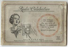 cca 1930 Will's litho cigarettakártya gyűjtemény: Rádiós hírességek. Komplett gyűjtőalbum   / 
...