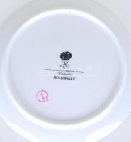 Hollóházi Szász Endre dísztányér, jelzett, hibátlan, eredeti dobozában, d:16 cm