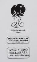 Szász Endre által tervezett Hollóházi porcelán dísztányér, jelzett, hibátlan / 
Hollóházi porcelain ...