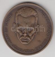 Fritz Mihály (1947-) 1980. "MÉE Szeged / Makó- József Attila" Br emlékérem (42,5mm) T:1