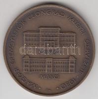 Fritz Mihály (1947-) 1980. "MÉE Szeged / Makó- József Attila" Br emlékérem (42,5mm) T:1