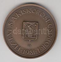 Lapis András (1942-) /ÁPV 1981. "MÉE Kiskőrös - 10 éves a kiskőrösi csoport" Br emlékérem ...