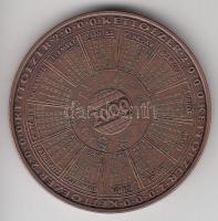 Szabó Géza (1939-) 2000. "MÉE Budapest / Naptárérem" Br emlékérem (42,5mm) T:1-