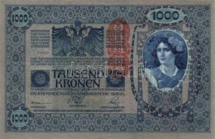 1902. 1000K (6x) egymás utáni sorszámmal, "Deutschösterreich" felülbélyegzéssel T:I(apró sarokkopás)