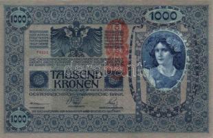 1902. 1000K (6x) egymás utáni sorszámmal, "Deutschösterreich" felülbélyegzéssel T:I(apró s...