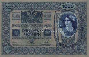 1902. 1000K (6x) egymás utáni sorszámmal, "Deutschösterreich" felülbélyegzéssel T:I(apró s...