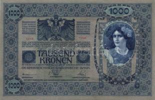 1902. 1000K (6x) egymás utáni sorszámmal, "Deutschösterreich" felülbélyegzéssel T:I(apró s...