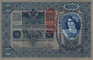 1902. 1000K (6x) egymás utáni sorszámmal, "Deutschösterreich" felülbélyegzéssel T:I(apró s...