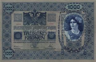 1902. 1000K (6x) egymás utáni sorszámmal, "Deutschösterreich" felülbélyegzéssel T:I(apró s...