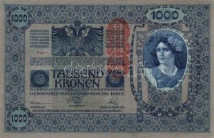 1902. 1000K (6x) egymás utáni sorszámmal, "Deutschösterreich" felülbélyegzéssel T:I(apró s...