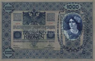 1902. 1000K (6x) egymás utáni sorszámmal, "Deutschösterreich" felülbélyegzéssel T:I(apró s...