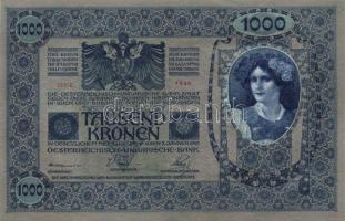 1902. 1000K (6x) egymás utáni sorszámmal, "Deutschösterreich" felülbélyegzéssel T:I(apró s...