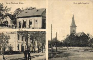 Rakamaz mit Bahnhof und Geschäft