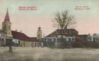 Gyorok Greek orthodox church, trams