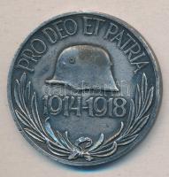 1918. Magyar Háborús Emlékérem kardokkal,sisakkal "Pro Deo et Patria" hadifém kitüntetés s...