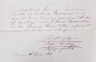 1882 Reitter István Kocsi-gyára Váczon díszes fejléces számla