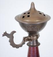 Vízipipa réz, fa szerelékkel, m:43 cm