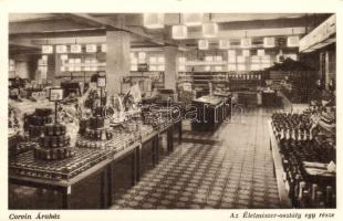 Budapest VIII. Corvin áruház, élelmiszer osztály