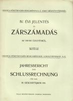 1911 Az Oravicza-Németbogsán-Resiczabányai Helyi Érdekű Vasút zárszámadása