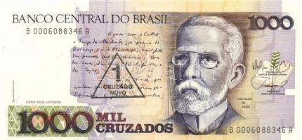 Brazília 9db különféle bankjegy T:I(egyik II)
Brazil 9pcs of different modern banknotes C:Unc(one of...
