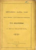 1898 A Szentlőrincz-Slatina-Nasici Helyi Érdekű Vasút évi jelentése