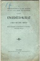 1904 A Halas-Bács-Almás-Rigyiczai Helyi Érdekű Vasút engedélyokirata