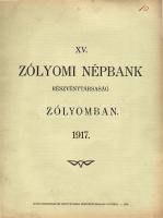 1917 A Zólyomi Népbank Rt éves jelentése