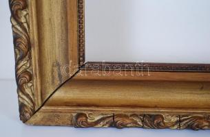 Antik díszített keret, apró hibákkal belső: 52,5×120 cm, külső: 62×130 cm