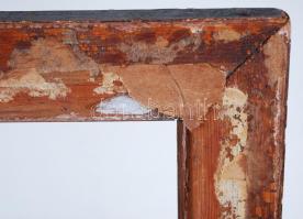 Antik díszített keret, apró hibákkal belső: 52,5×120 cm, külső: 62×130 cm