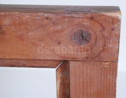 Antik rusztikus keret, apró hibákkal belső: 70×110 cm, külső: 84×115 cm